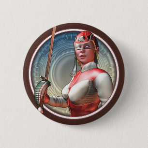Stylin' Space Pirate Round Button