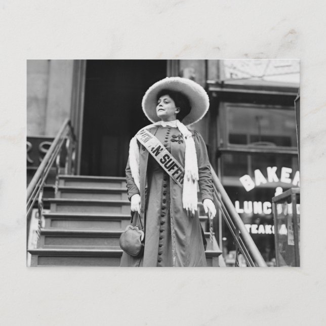 Stylin' Suffragette, 1908 Postcard (Front)