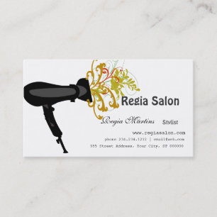 Styling Salon Hair Dryer  Beauticians Appointment Card