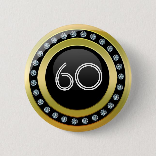 Stylis 60 template button black, gold and diamonds (Front)