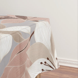Stylised Abstract Petals in Trendy Colours Tablecloth