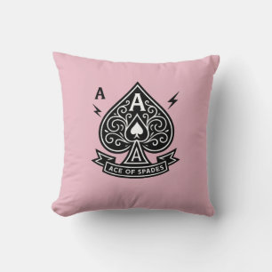 Stylised Ace of Spades — Art-Deco Vector Emblem Cushion