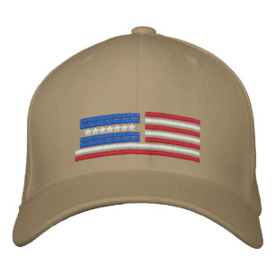 Stylised American Flag Design Embroidered Hat