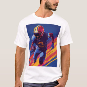 Stylised American Football Player T-Shirt