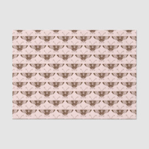 Stylised Art Deco butterfly - chocolate and peach Tissue Paper