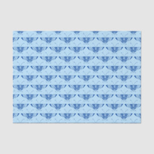 Stylised Art Deco butterfly  - cobalt and pale blu Tissue Paper