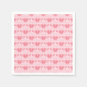 Stylised Art Deco butterfly - coral pink Napkin