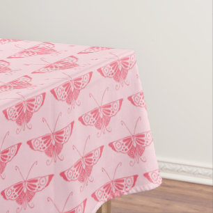 Stylised Art Deco butterfly - coral pink Tablecloth
