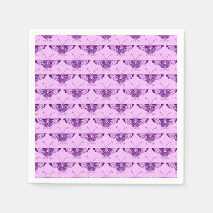 Stylised Art Deco butterfly - purple and orchid Napkin
