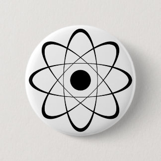 Stylised Atom Symbol 6 Cm Round Badge
