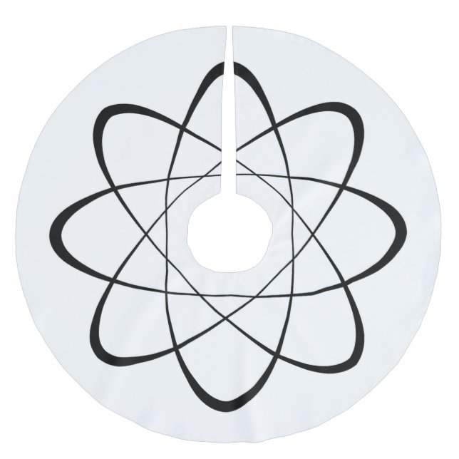 Stylised Atom Symbol Brushed Polyester Tree Skirt (Front)