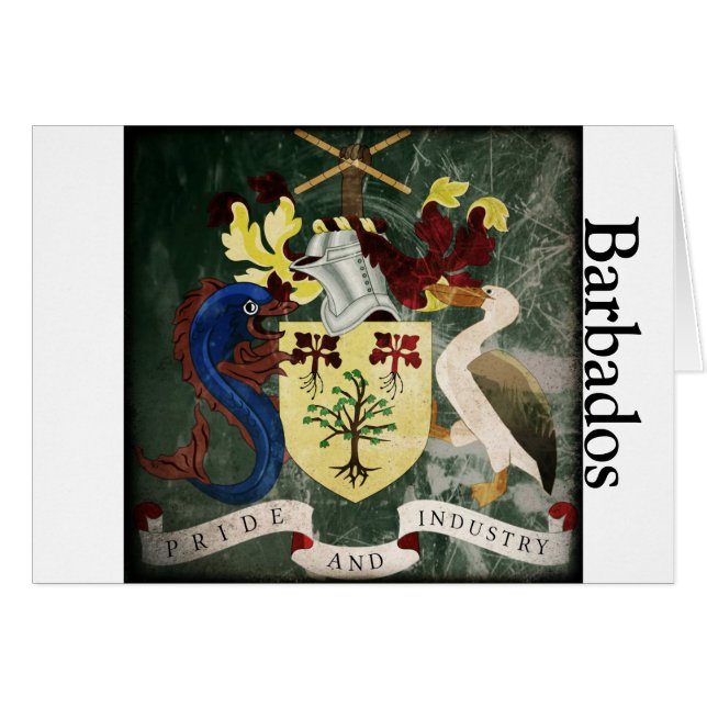Stylised Barbados COA (Front Horizontal)