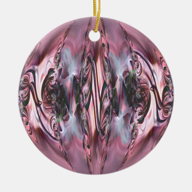 Stylised baubles ceramic tree decoration (Front)