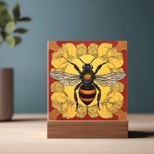 Stylised Bee Illustration -  Tile