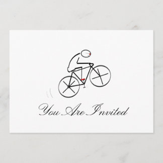 Stylised Bicyclist Design Invitation