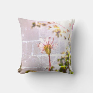 Stylised Blue Daisy Flower Cushion Throw Pillow