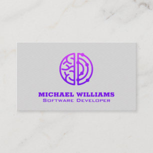 Stylised Brain Logo   Creative Analytic Mind Business Card