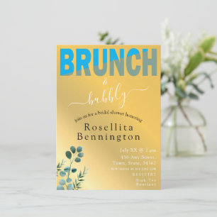 Stylised Brunch and Bubbly Bridal Shower Invitation