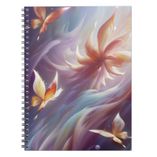 Stylised Butterflies and Flower Notebook