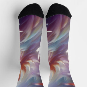 Stylised Butterflies and Flower Socks