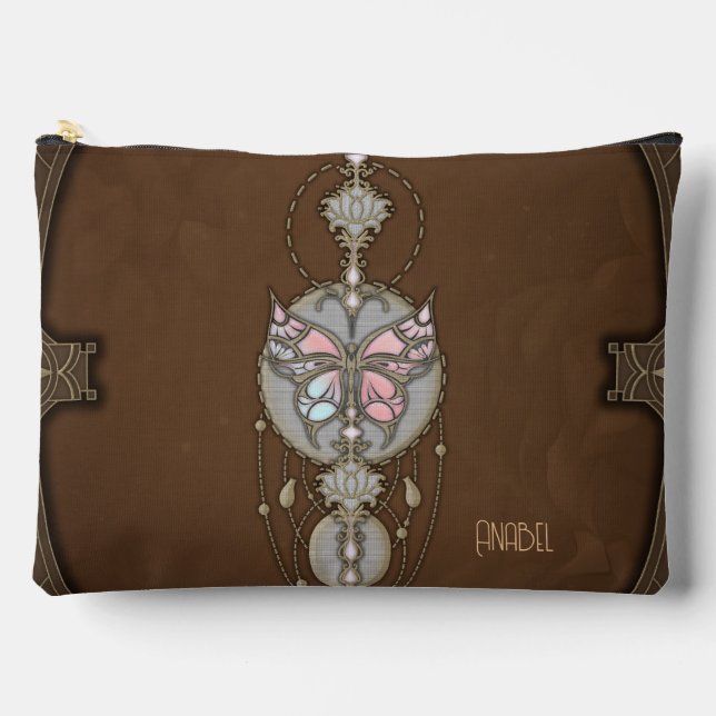 Stylised butterfly  accessory pouch (Front)