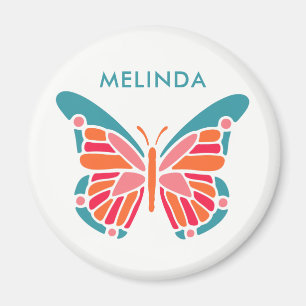 Stylised Butterfly custom name magnets
