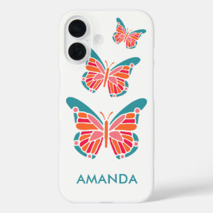 Stylised Butterfly custom name phone cases