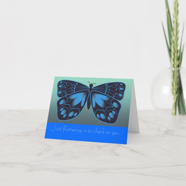 Stylised butterfly friendship card (Front)