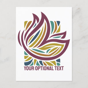 Stylised Butterfly Optional Text Postcard