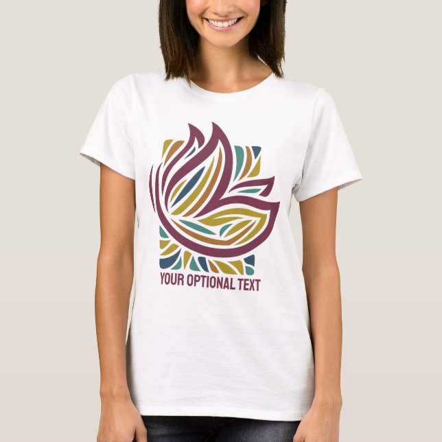 Stylised Butterfly Optional Text T-Shirt (Front)