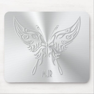 Stylised Butterfly Round Tail, Embossed-effect Mouse Mat