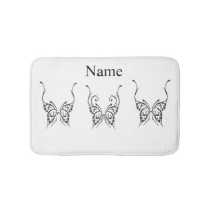 Stylised Butterfly Tattoo Thunder_Cove Bath Mat