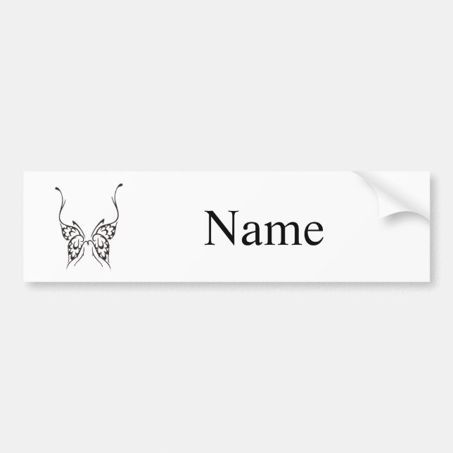Stylised Butterfly Tattoo Thunder_Cove  Bumper Sticker (Front)