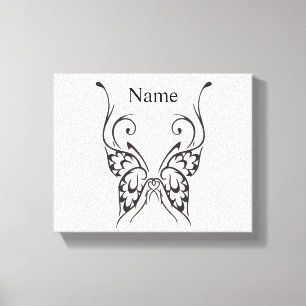 Stylised Butterfly Tattoo Thunder_Cove Canvas Print