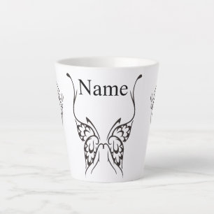 Stylised Butterfly Tattoo Thunder_Cove  Latte Mug