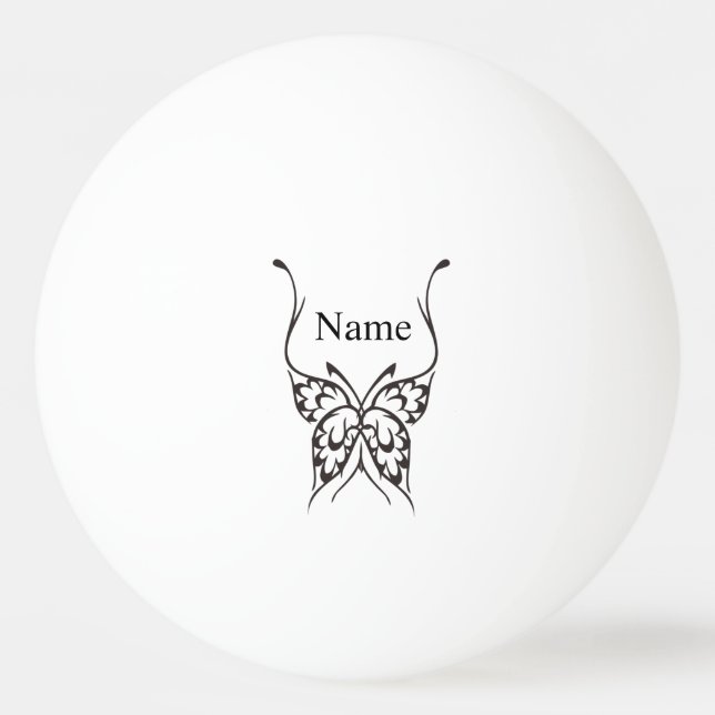 Stylised Butterfly Tattoo Thunder_Cove Ping Pong Ball (Front)