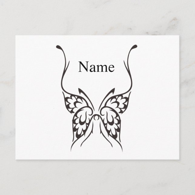 Stylised Butterfly Tattoo Thunder_Cove  Postcard (Front)