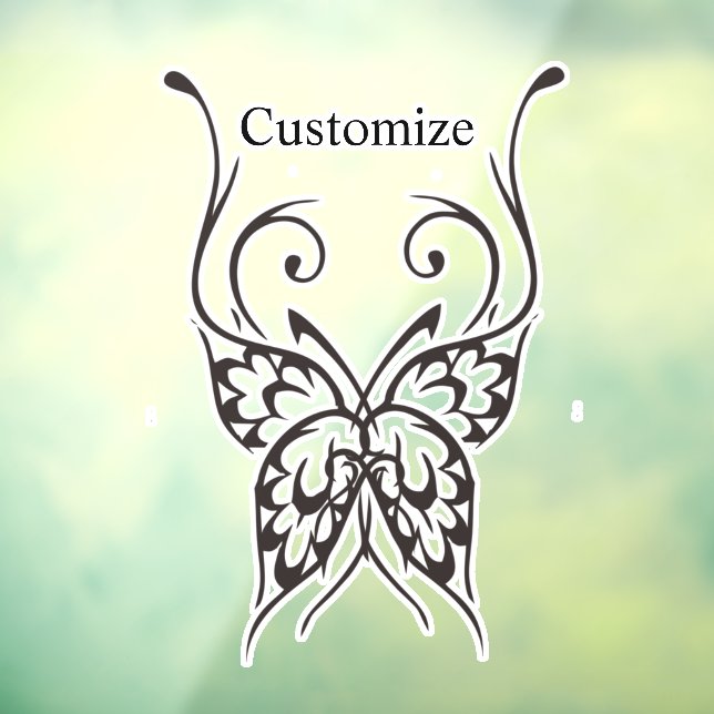 Stylised Butterfly Tattoo Thunder_Cove  Window Cling (Sheet 3)