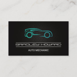 Stylised Car Logo Carbon Fibre Pattern   Auto Logo Business Card