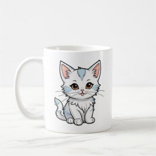 Stylised Cat Cartoon Line Art Design-52316 Coffee Mug