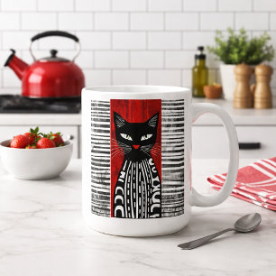 Stylised Cat Coffee Mug