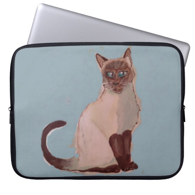 Stylised Cat Poster Laptop Sleeve (Front)