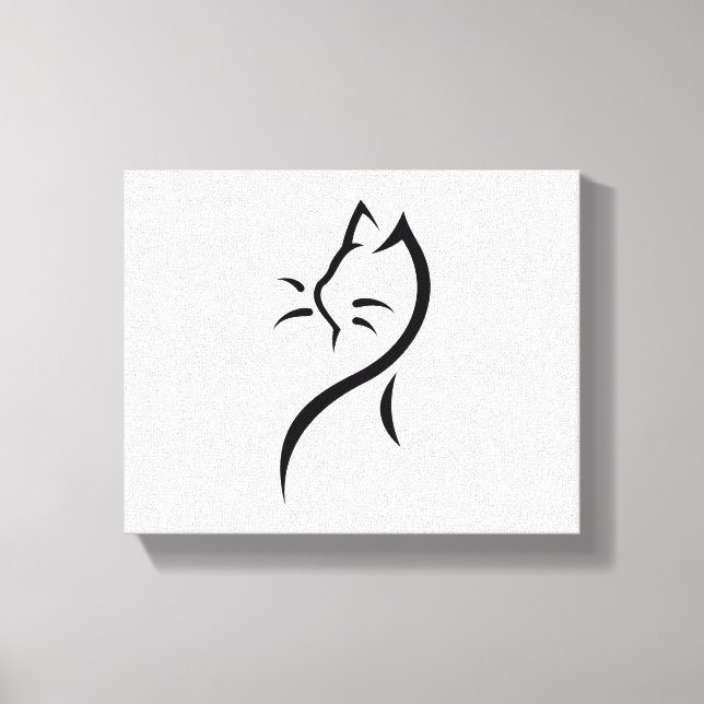 Stylised Cat Wrapped Canvas Print (Front)