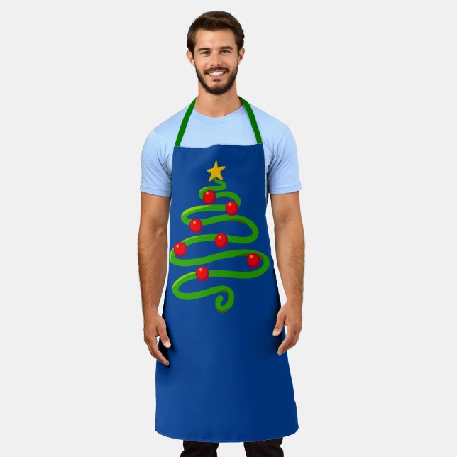 Stylised Christmas Tree Apron (Worn)