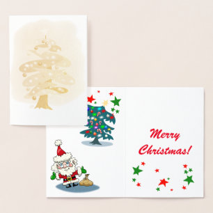 Stylised Christmas Tree Foil Card
