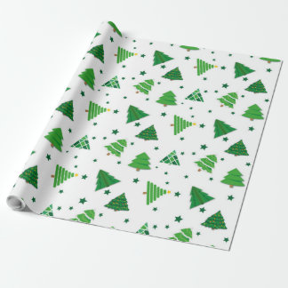 Stylised Christmas tree pattern Wrapping Paper