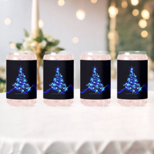 stylised Christmas tree SlipperyJoe glowing blue s Can Glass