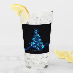 stylised Christmas tree SlipperyJoe glowing blue s Glass