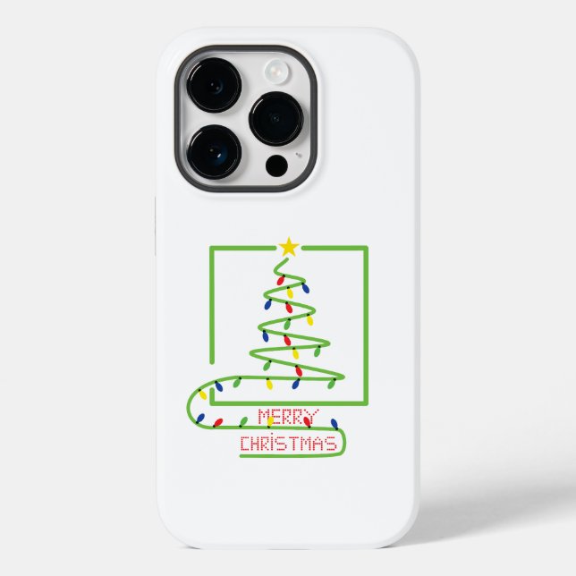  Stylised christmas tree with light bulbs Case-Mate iPhone Case (Back)