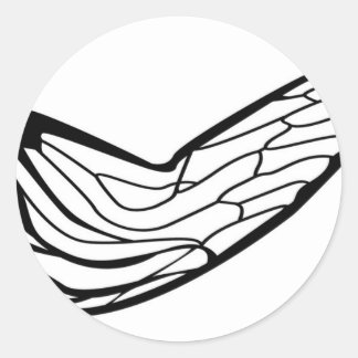 Stylised Cicada Wing Design Classic Round Sticker